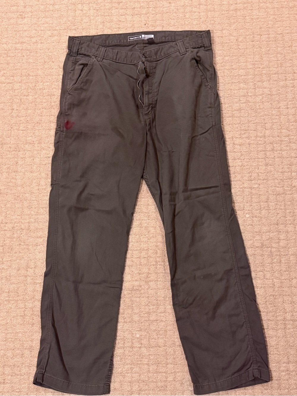 Carhartt Men’s Dark Gray Cargo Work Pants
